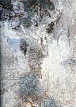 Gustave Moreau : The Chimeras detail